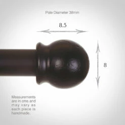 38mm Cannonball Finial In Matt Black 7 38mm Cannonball Finial In Matt Black -Jim Lawrence Sales 646mb 13