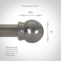 38mm Cannonball Finial In Mercury 9 38mm Cannonball Finial In Mercury -Jim Lawrence Sales 646me 3