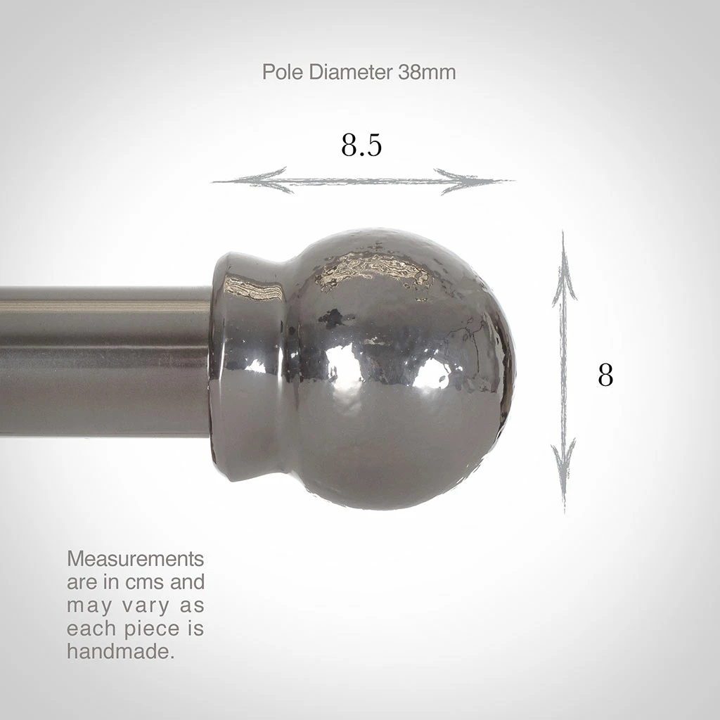 38mm Cannonball Finial In Mercury 6 38mm Cannonball Finial In Mercury - Image 4
