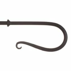 12mm Shepherd's Crook Finial In Matt Black