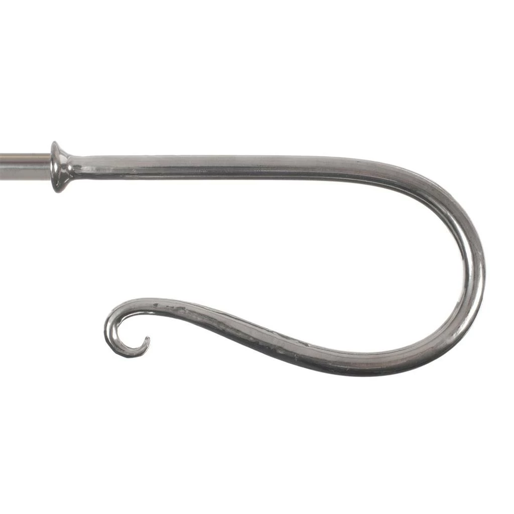 12mm Shepherd's Crook Finial In Mercury 3 12mm Shepherd's Crook Finial In Mercury