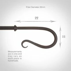 20mm Shepherd's Crook Finial In Beeswax 8 20mm Shepherd's Crook Finial In Beeswax -Jim Lawrence Sales 681bw 3