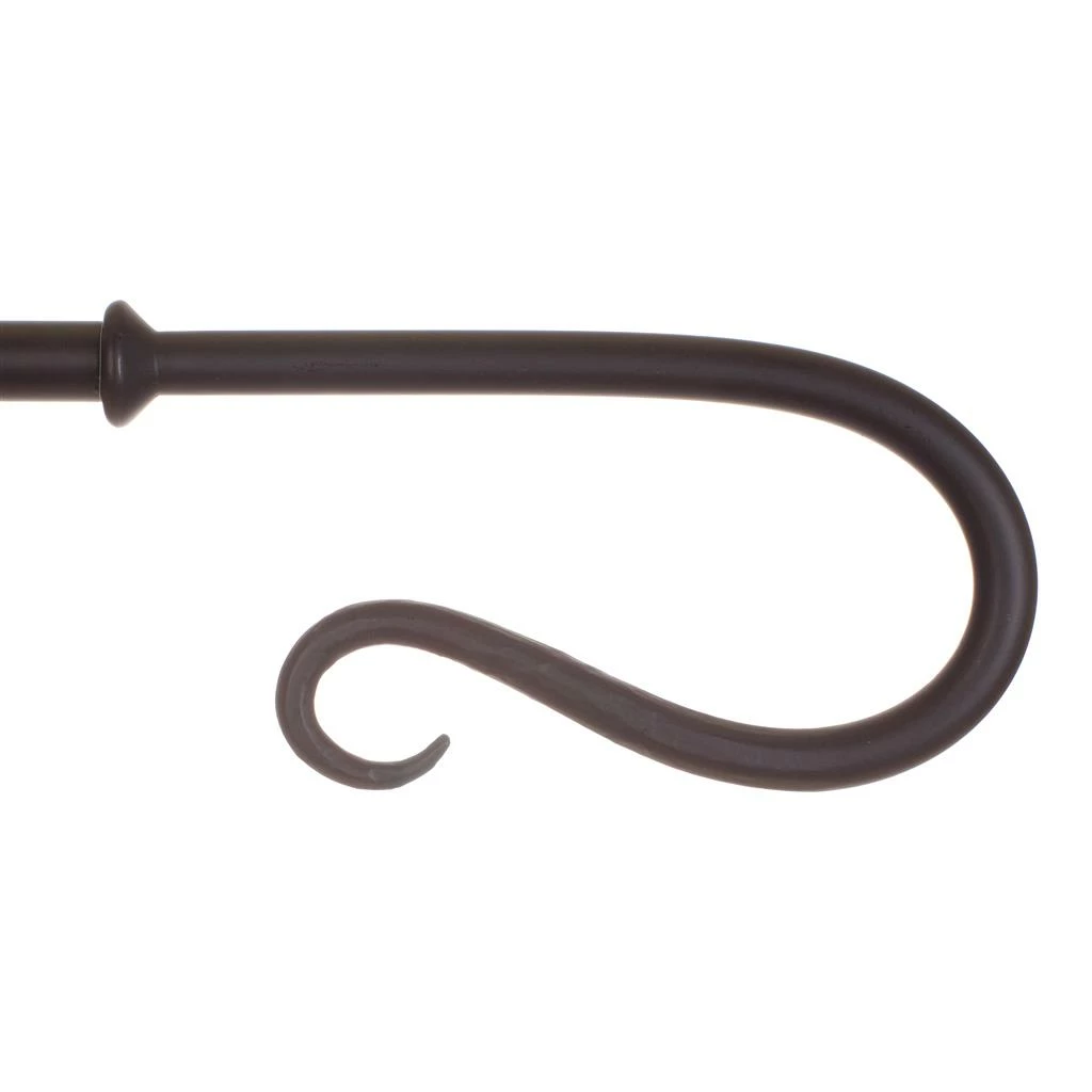 20mm Shepherd's Crook Finial In Matt Black 3 20mm Shepherd's Crook Finial In Matt Black