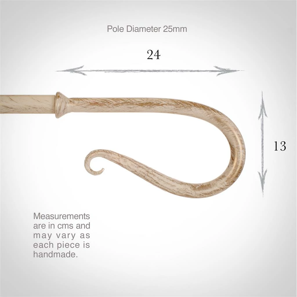 25mm Shepherd's Crook Finial In Old Ivory 6 25mm Shepherd's Crook Finial In Old Ivory - Image 4