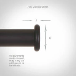 38mm Button Finial In Matt Black 7 38mm Button Finial In Matt Black -Jim Lawrence Sales 693mb 13