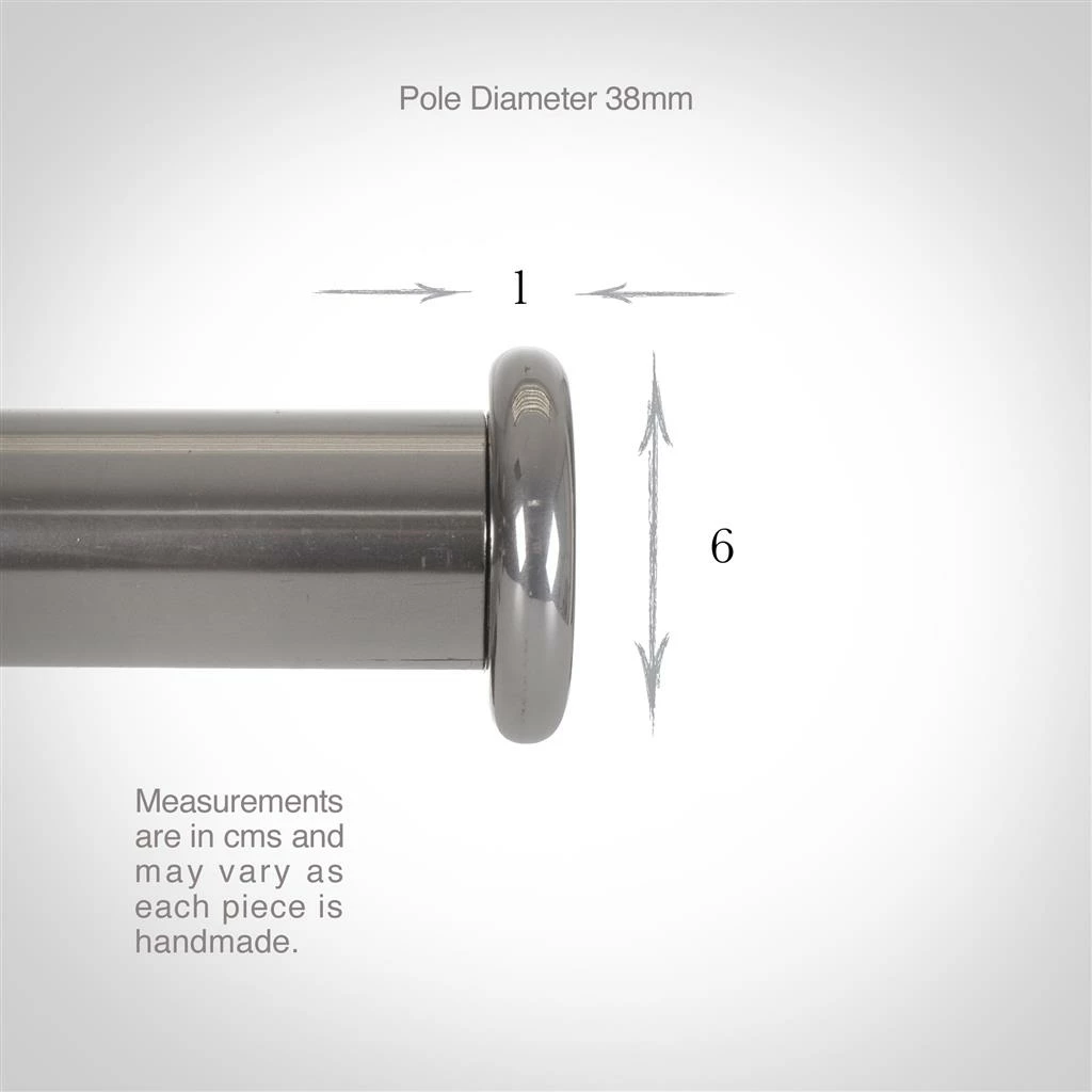 38mm Button Finial In Mercury 6 38mm Button Finial In Mercury - Image 4