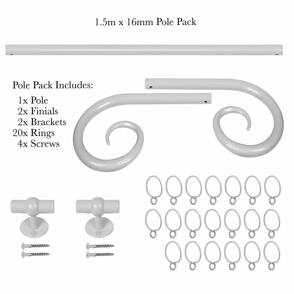 1.5m 16mm Crook Pole Pack In Clay 6 1.5m 16mm Crook Pole Pack In Clay - Image 4