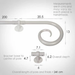 2m 16mm Crook Pack In Clay -Jim Lawrence Sales 803cl 13