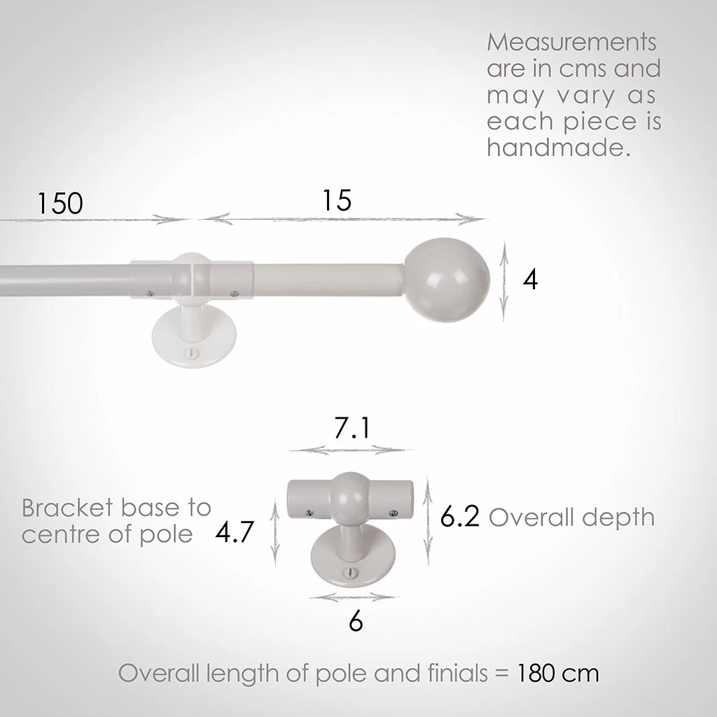 1.5m 16mm Cannonball Pole Pack In Clay 5 1.5m 16mm Cannonball Pole Pack In Clay - Image 3