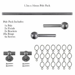 1.5m 16mm Cannonball Pack In Polished 10 1.5m 16mm Cannonball Pack In Polished -Jim Lawrence Sales 814po 20