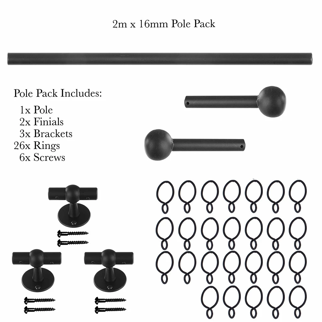 2m 16mm Cannonball Pole Pack In Beeswax 6 2m 16mm Cannonball Pole Pack In Beeswax - Image 4