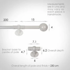 2m 16mm Cannonball Pole Pack In Clay -Jim Lawrence Sales 815cl 13
