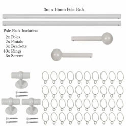 3m 16mm Cannonball Pole Pack In Clay 9 3m 16mm Cannonball Pole Pack In Clay -Jim Lawrence Sales 816cl 20