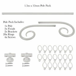 1.5m 12mm Crook Pack In Clay -Jim Lawrence Sales 826cl 20