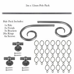 2m 12mm Crook Pack In Polished 10 2m 12mm Crook Pack In Polished -Jim Lawrence Sales 827po 20
