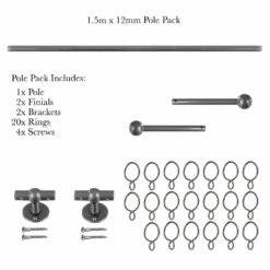 1.5m 12mm Cannonball Pack In Polished 10 1.5m 12mm Cannonball Pack In Polished -Jim Lawrence Sales 830po 20