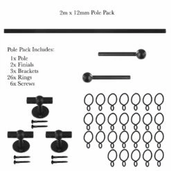 2m 12mm Cannonball Pack In Matt Black 10 2m 12mm Cannonball Pack In Matt Black -Jim Lawrence Sales 831mb 20