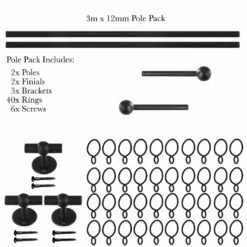 3m 12mm Cannonball Pack In Matt Black 10 3m 12mm Cannonball Pack In Matt Black -Jim Lawrence Sales 832mb 20