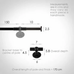 1.5m 12mm Button Pack In Matt Black 9 1.5m 12mm Button Pack In Matt Black -Jim Lawrence Sales 835mb 13