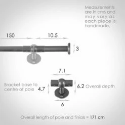 1.5m 16mm Button Pack In Polished -Jim Lawrence Sales 847po 13
