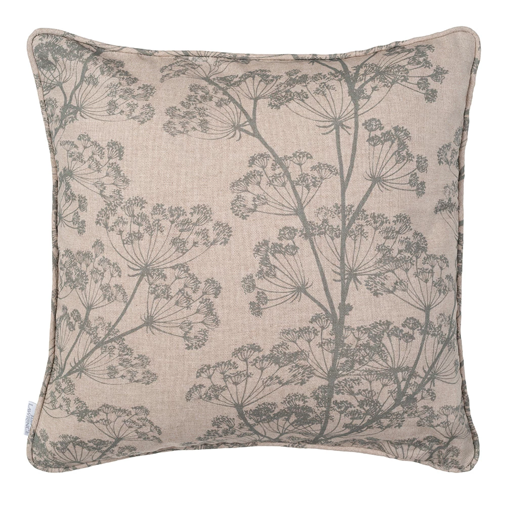 Cushion Cover In Reversed Duck Egg Cow Parsley 3 Cushion Cover In Reversed Duck Egg Cow Parsley