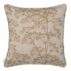 Cushion Cover In Reversed Gold Cow Parsley