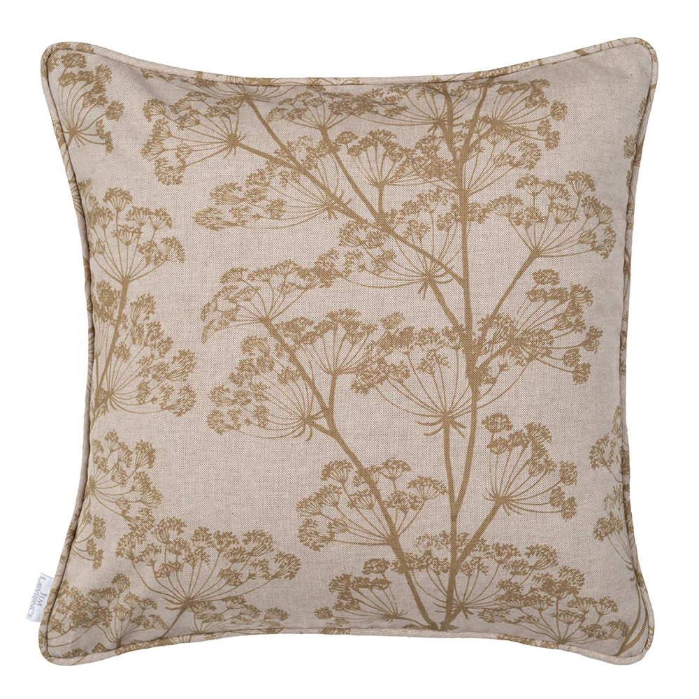 Cushion Cover In Reversed Gold Cow Parsley 3 Cushion Cover In Reversed Gold Cow Parsley