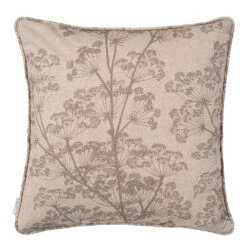 Cushion Cover In Reversed Soft Grey Cow Parsley