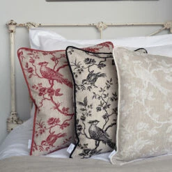 Cushion Cover In White Printed Isabelle Contrast Piping 7 Cushion Cover In White Printed Isabelle Contrast Piping -Jim Lawrence Sales SCISWHOW 30