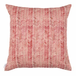 Cushion Cover In Red Watercolour Leaf