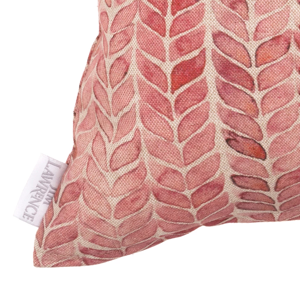 Cushion Cover In Red Watercolour Leaf 6 Cushion Cover In Red Watercolour Leaf - Image 4