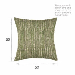 Cushion Cover In Rich Green Watercolour Leaf -Jim Lawrence Sales SCWLRG 13