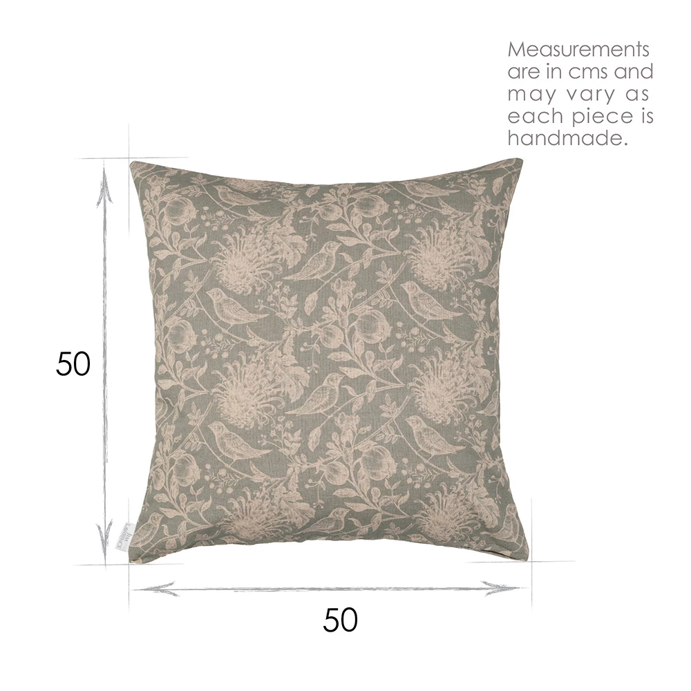 Cushion Cover In Duck Egg Woodland 5 Cushion Cover In Duck Egg Woodland - Image 3