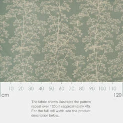 Cow Parsley Fabric In Duck Egg 7 Cow Parsley Fabric In Duck Egg -Jim Lawrence Sales SRCPDE 13