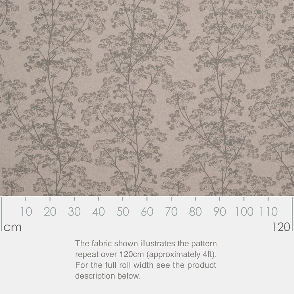 Cow Parsley Fabric In Reversed Duck Egg 5 Cow Parsley Fabric In Reversed Duck Egg - Image 3