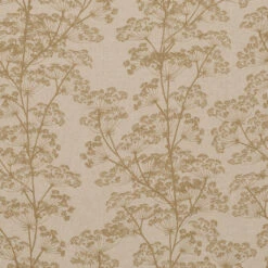Cow Parsley Fabric In Reversed Gold