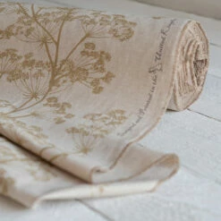 Cow Parsley Fabric In Reversed Gold 7 Cow Parsley Fabric In Reversed Gold -Jim Lawrence Sales SRCPGOREV 12 1