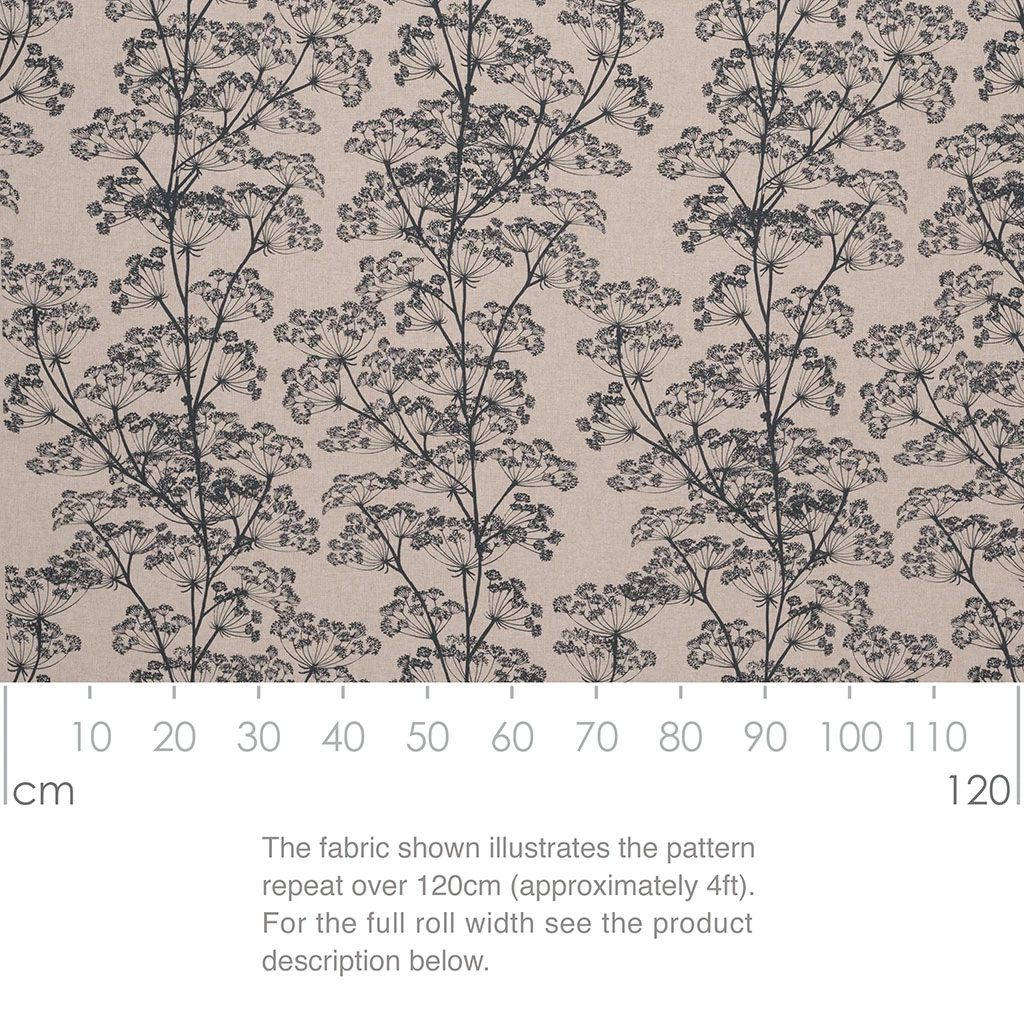 Cow Parsley Fabric In Reversed Indigo 5 Cow Parsley Fabric In Reversed Indigo - Image 3