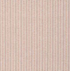 Cottage Stripe Fabric In Coral