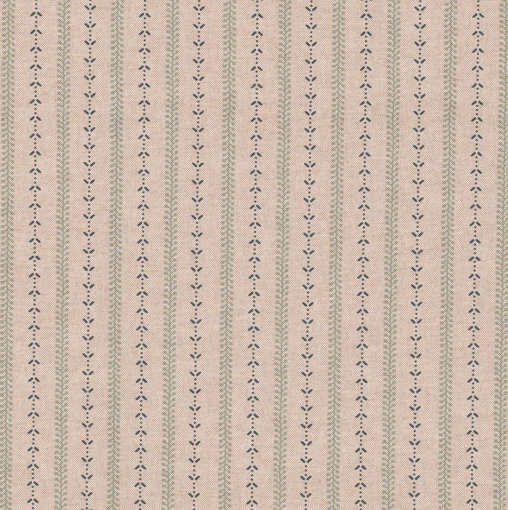 Cottage Stripe Fabric In Indigo 3 Cottage Stripe Fabric In Indigo