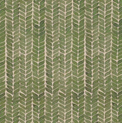 Watercolour Leaf Fabric In Rich Green