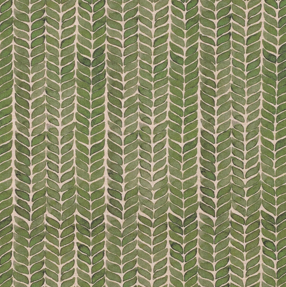 Watercolour Leaf Fabric In Rich Green 3 Watercolour Leaf Fabric In Rich Green