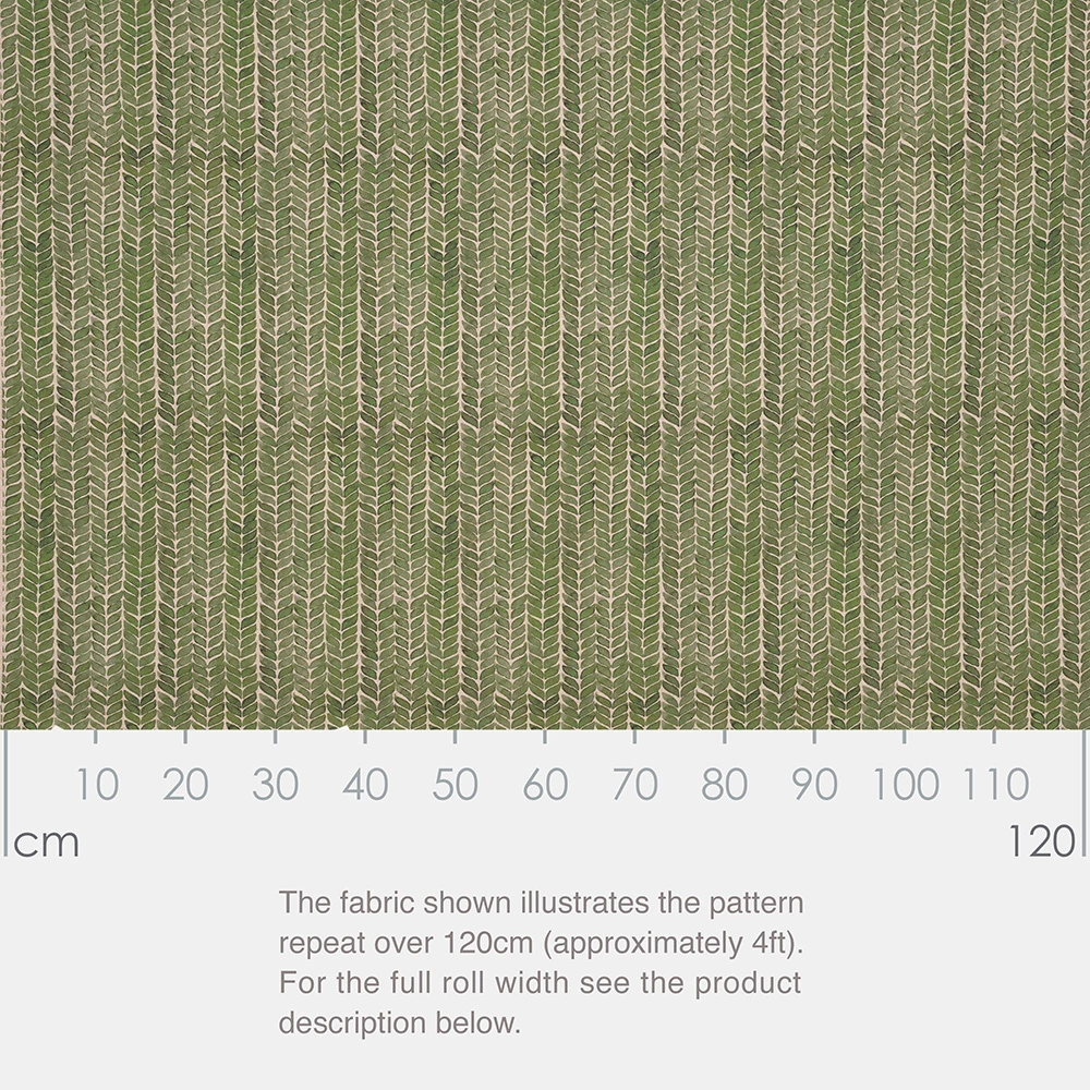 Watercolour Leaf Fabric In Rich Green 5 Watercolour Leaf Fabric In Rich Green - Image 3