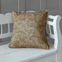 Cushion Cover In Gold Cow Parsley -Jim Lawrence Sales sccpgo 12