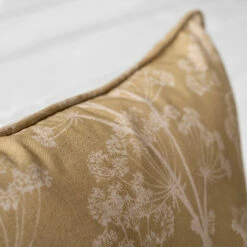 Cushion Cover In Gold Cow Parsley -Jim Lawrence Sales sccpgo 32