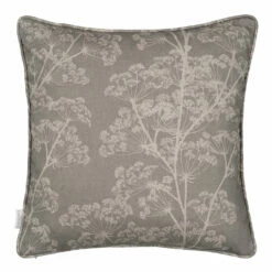 Cushion Cover In Soft Grey Cow Parsley