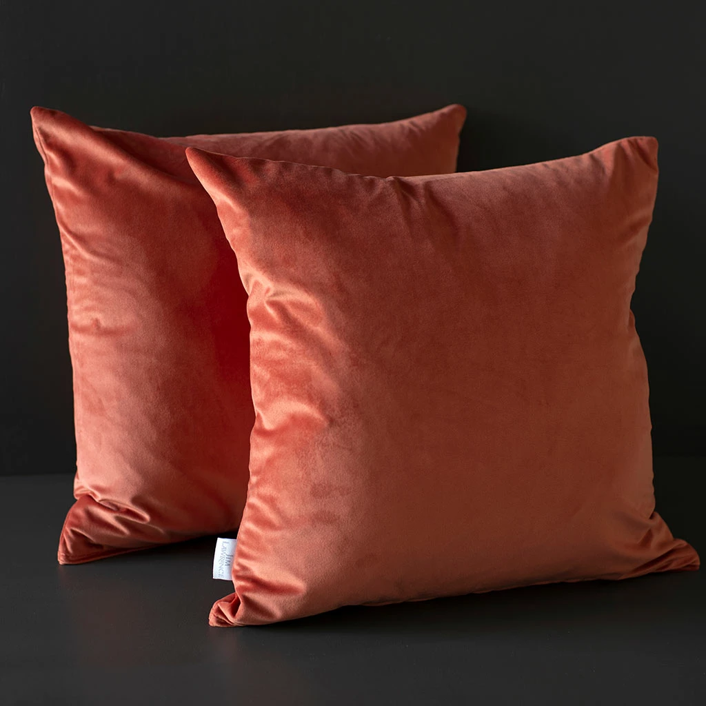 Cushion Cover In Burnt Orange Hunstanton Velvet 6 Cushion Cover In Burnt Orange Hunstanton Velvet - Image 4