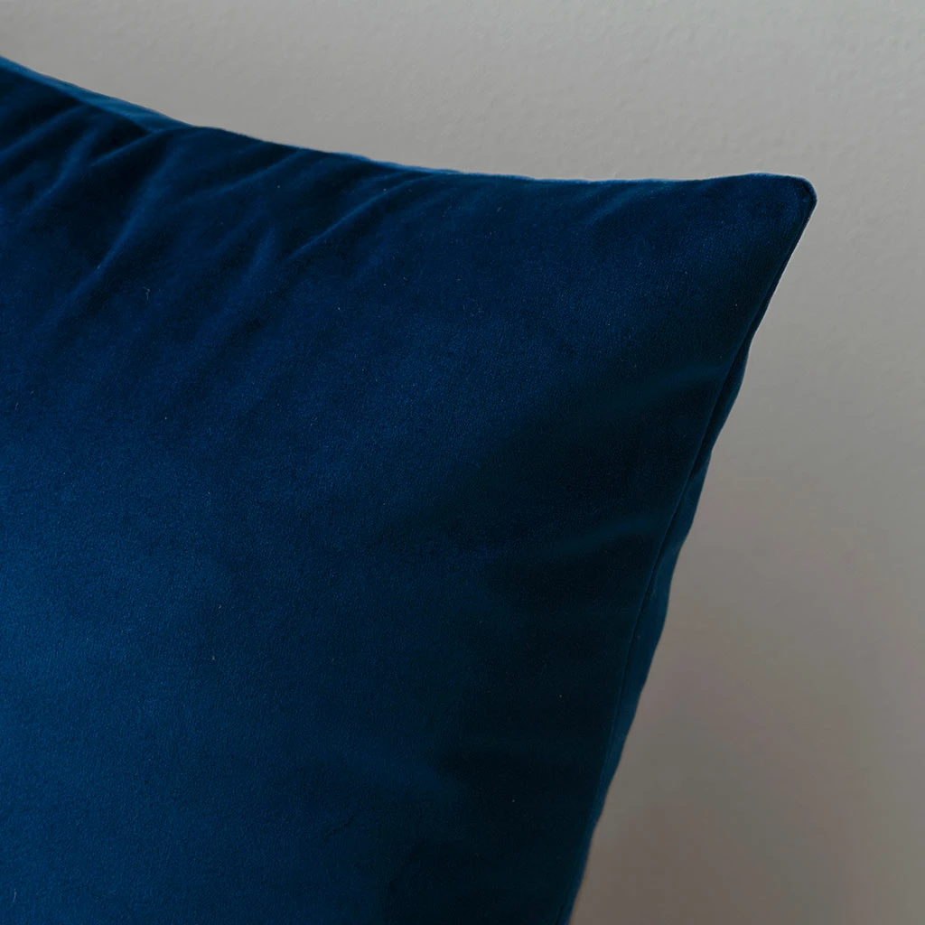 Cushion Cover In Navy Blue Hunstanton Velvet 4 Cushion Cover In Navy Blue Hunstanton Velvet - Image 2
