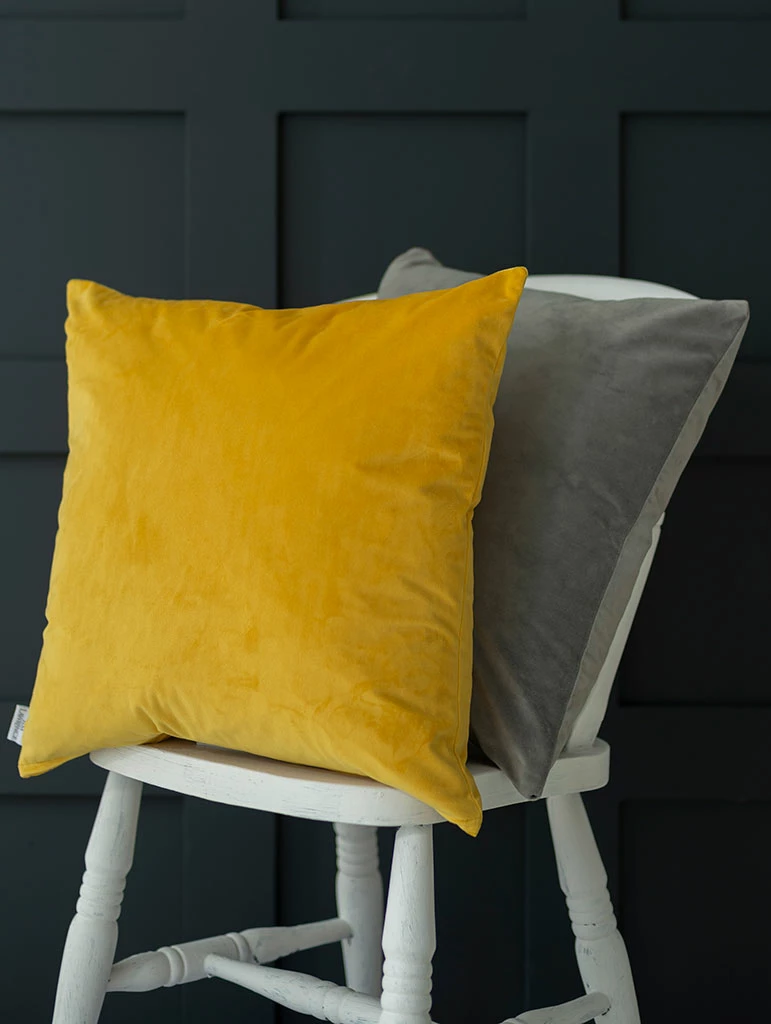 Cushion Cover In Saffron Hunstanton Velvet 6 Cushion Cover In Saffron Hunstanton Velvet - Image 4