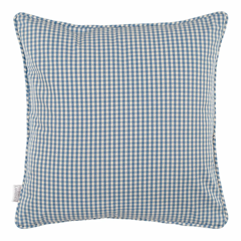 Cushion Cover In Azure Blue Longford Gingham 3 Cushion Cover In Azure Blue Longford Gingham